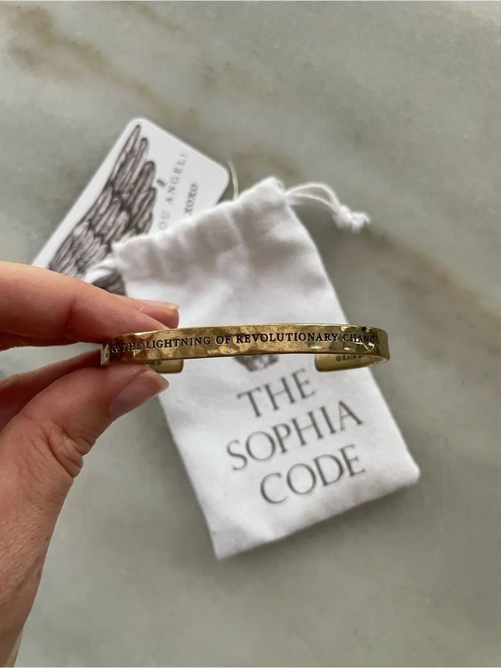 The Sophia Code Gold Cuff Bracelet